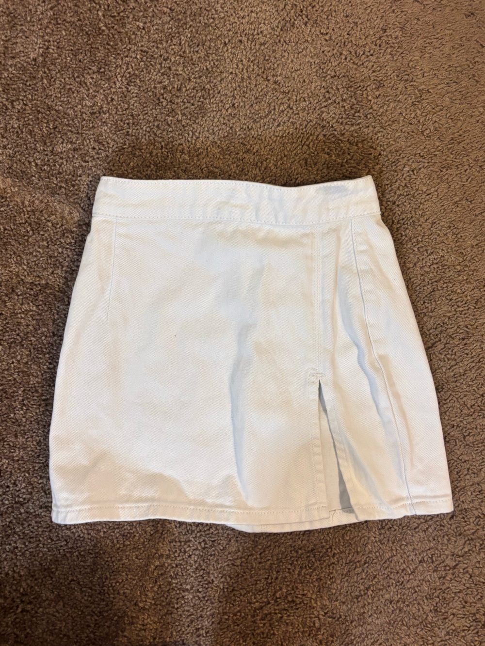 Princess Polly Lioness White Denim Waistband Detail Skirt